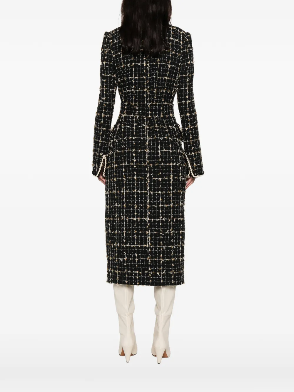 Miau By Clara Rotescu Bohdi Trimmed Coat In Black