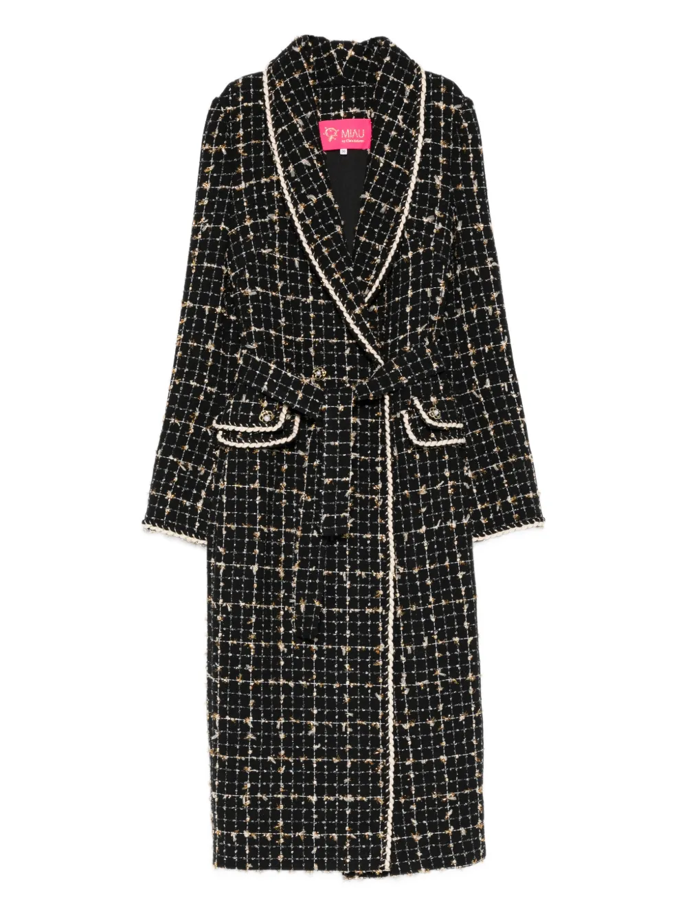 MIAU by Clara Rotescu Bohdi trimmed coat | Black | Image 1
