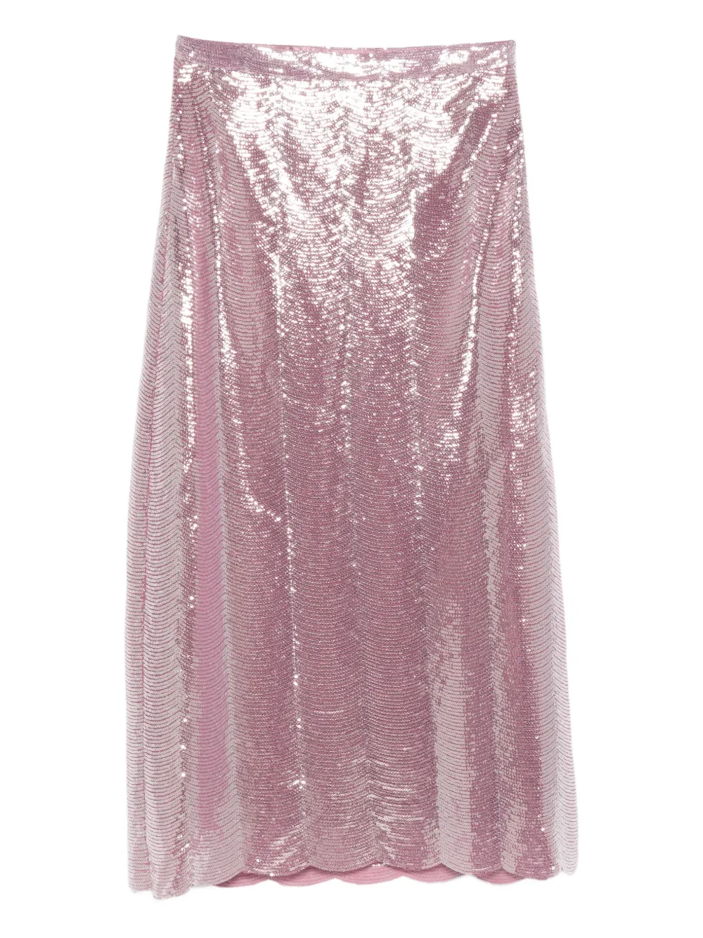 Miau By Clara Rotescu Ryder Sequinned Midi Skirt In Pink