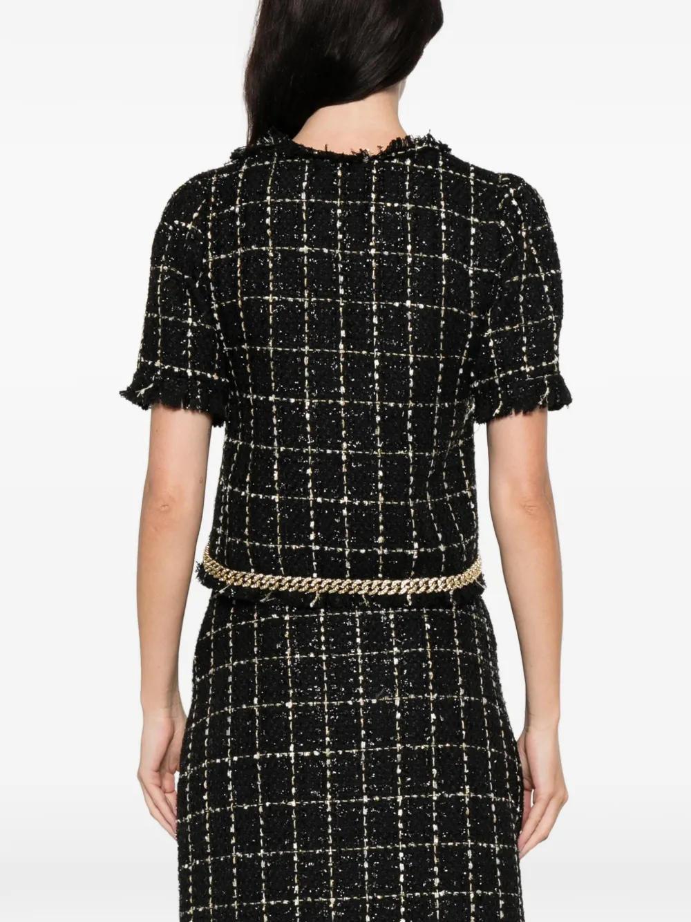 Miau By Clara Rotescu Makoa Chain-trim Top In Black