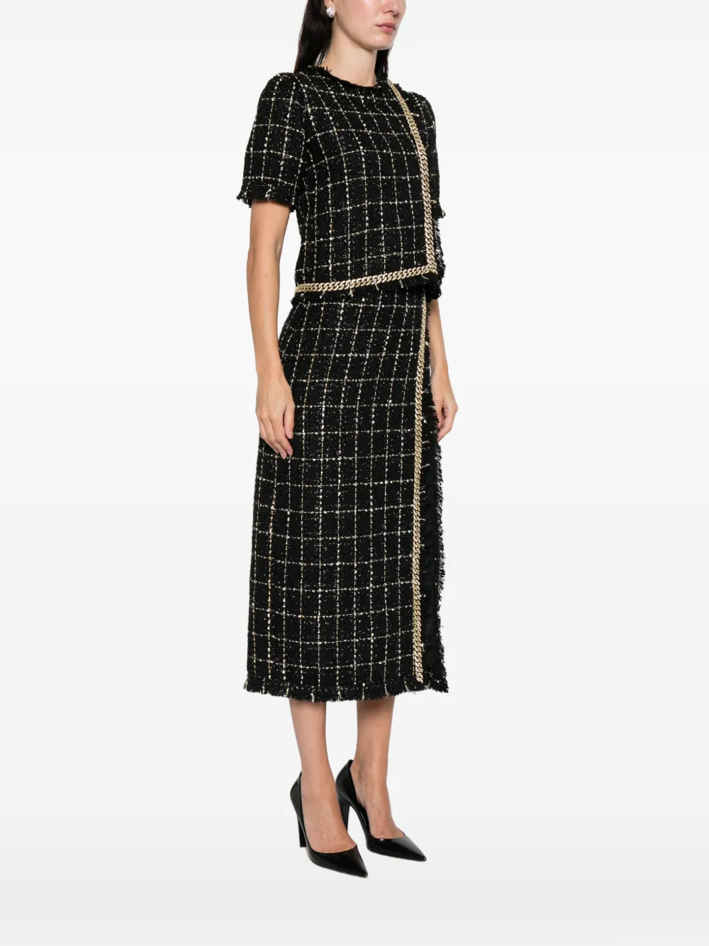 Miau By Clara Rotescu Makoa Chain-trim Top In Black