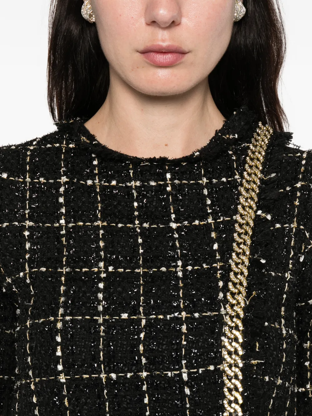 Miau By Clara Rotescu Makoa Chain-trim Top In Black