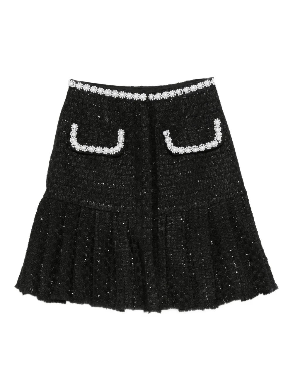 MIAU by Clara Rotescu Noah beaded pocket mini skirt | Black | Image 1