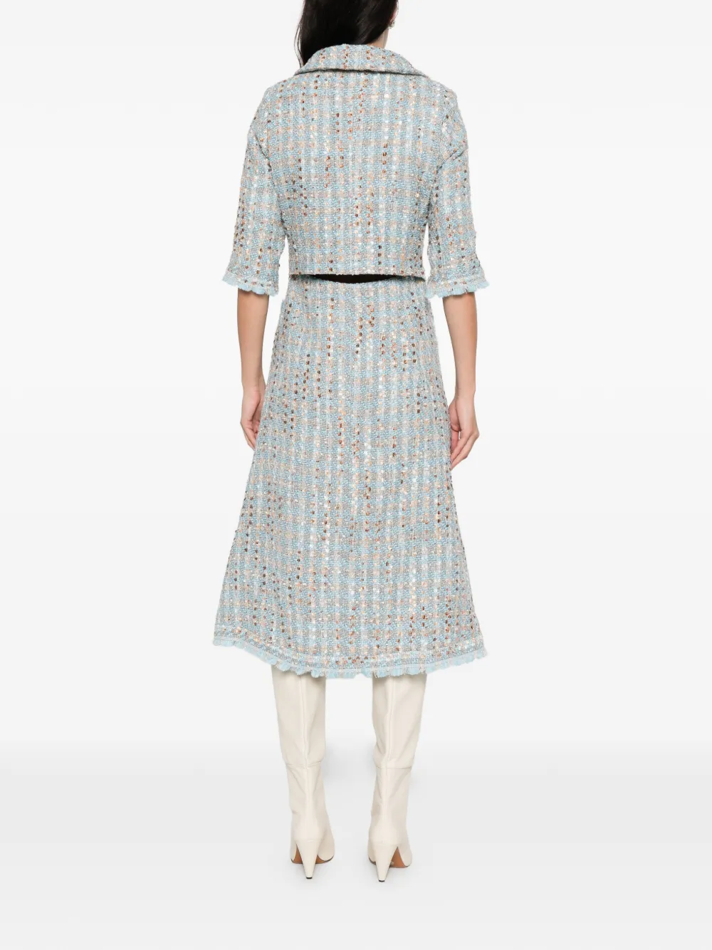 Miau By Clara Rotescu Solene Pocket Coat In Blue