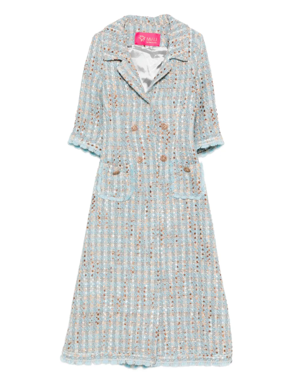 MIAU by Clara Rotescu Solene pocket coat | Blue | Image 1