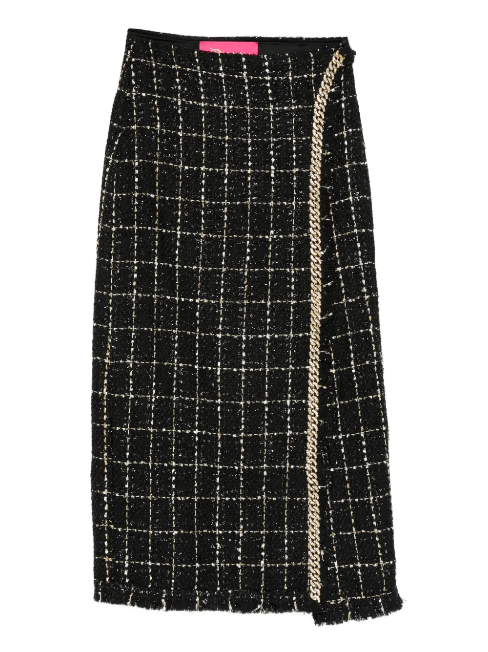 MIAU by Clara Rotescu Carter chain check midi skirt | negro | Image 1