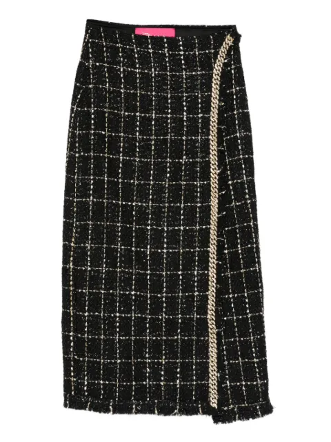 MIAU by Clara Rotescu Carter chain check midi skirt