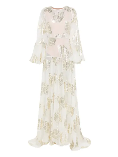 MIAU by Clara Rotescu flared maxi dress