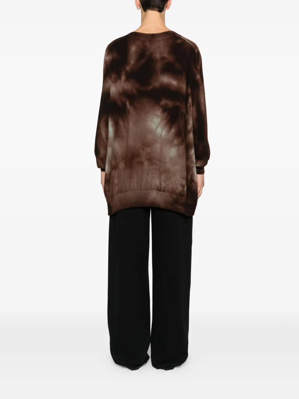 A.N.G.E.L.O. VINTAGE UPCYCLING Pre-owned Angelo Vintage Upcycling Tie-dye Sweater In Brown