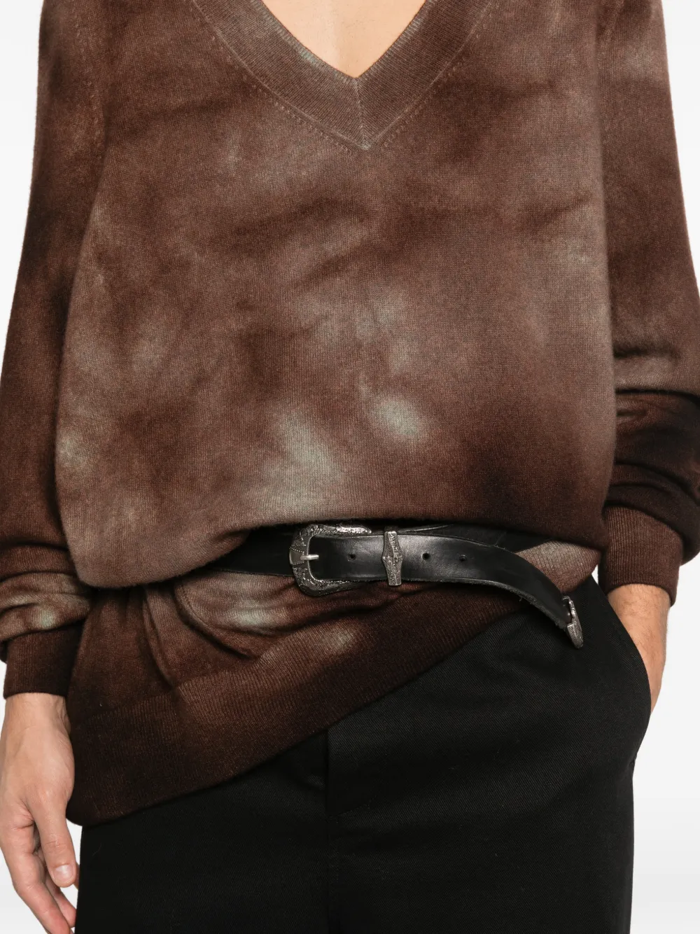 A.N.G.E.L.O. VINTAGE UPCYCLING Pre-owned Angelo Vintage Upcycling Tie-dye Sweater In Brown