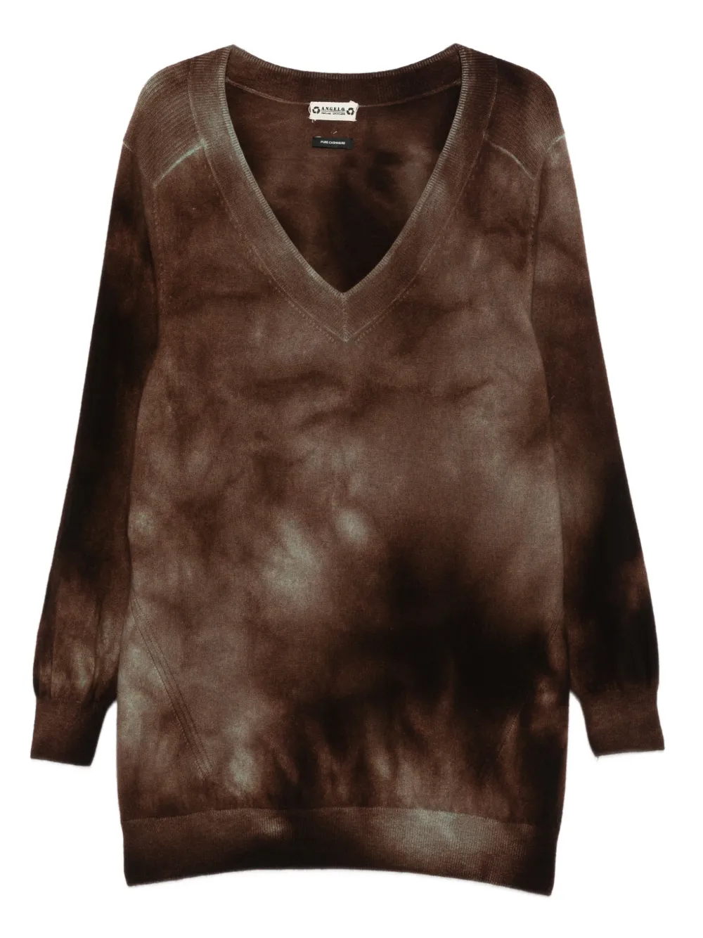 Pre-owned A.n.g.e.l.o. Vintage Upcycling Angelo Vintage Upcycling Tie-dye Sweater In Brown