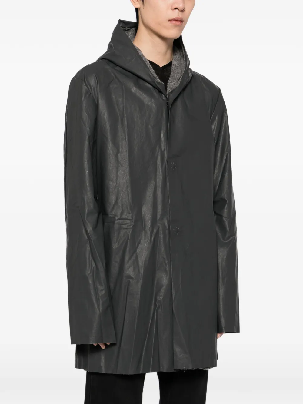  Ma+ Abrigo Con Capucha - Negro 