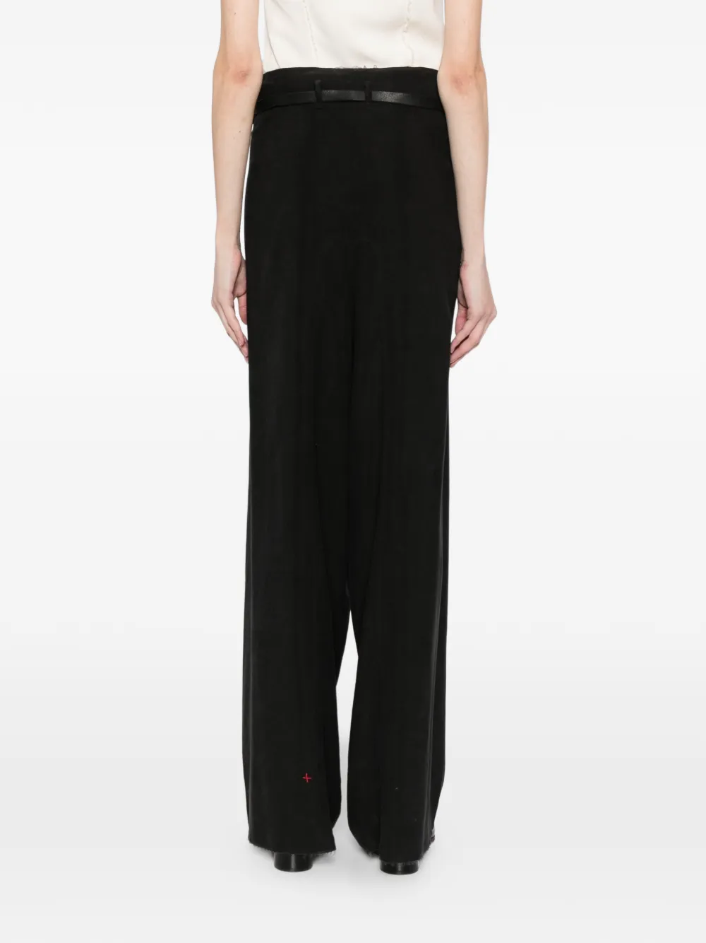 Ma+ Broek met wijde pijpen Zwart