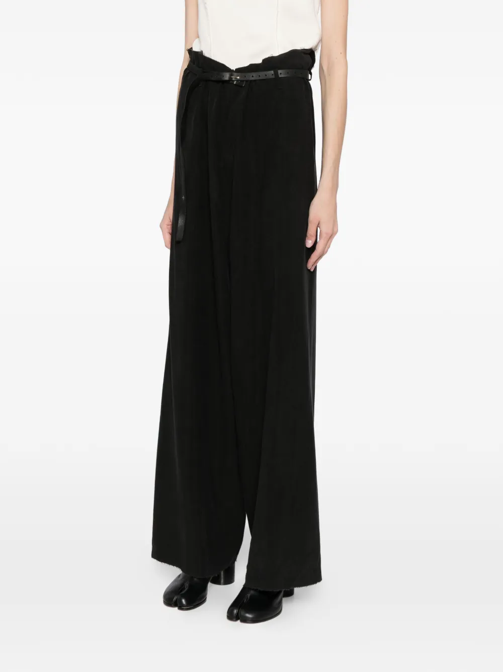 Ma+ Broek met wijde pijpen Zwart