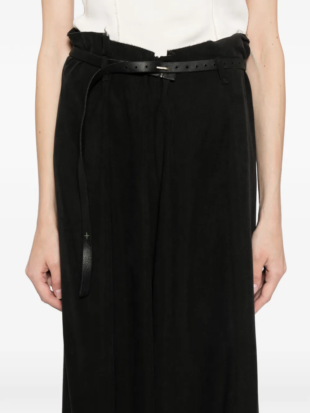 Ma+ Broek met wijde pijpen Zwart
