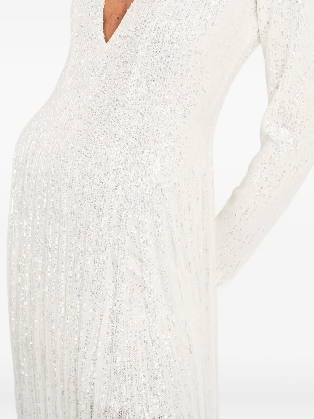 Ana Radu Maxi-jurk met franje Wit