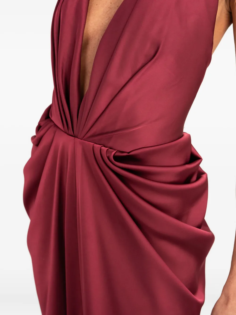 Ana Radu Gedrapeerde maxi-jurk Rood