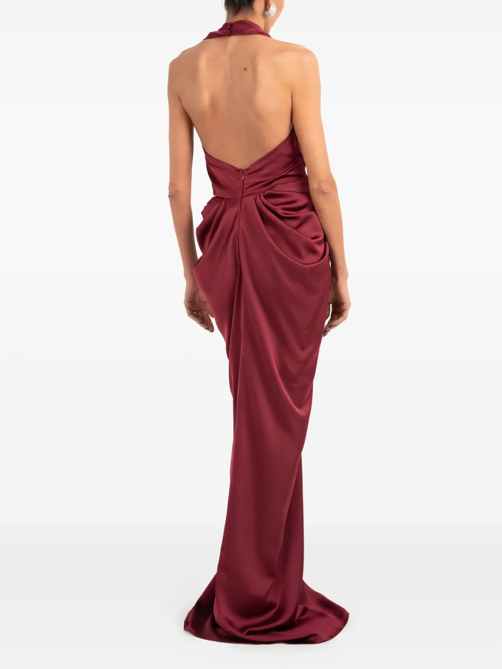 Ana Radu Gedrapeerde maxi-jurk Rood