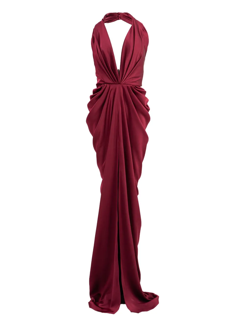 Ana Radu draped halterneck maxi dress - Rosso