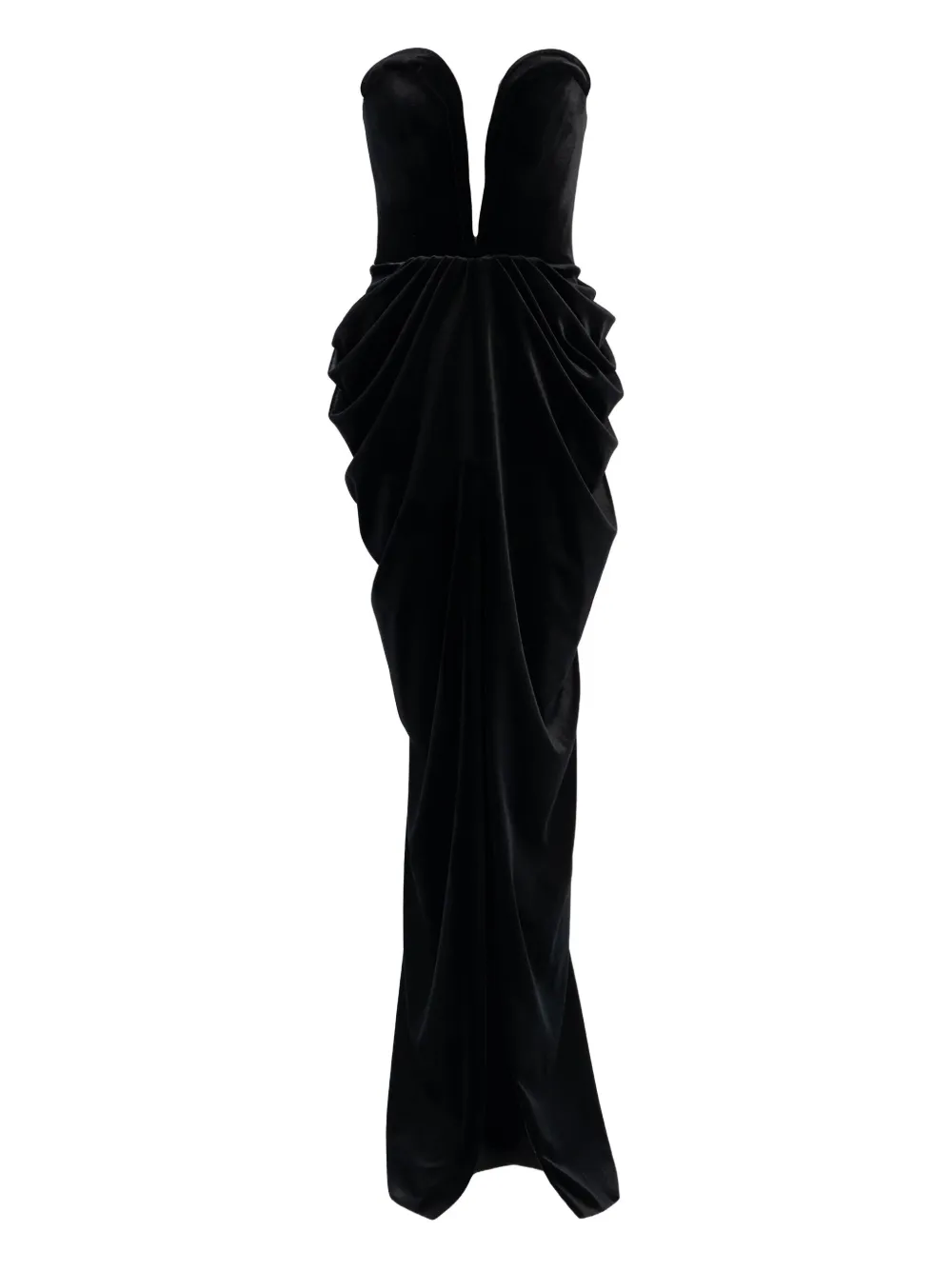 Ana Radu Strapless-design Maxi Dress In Black