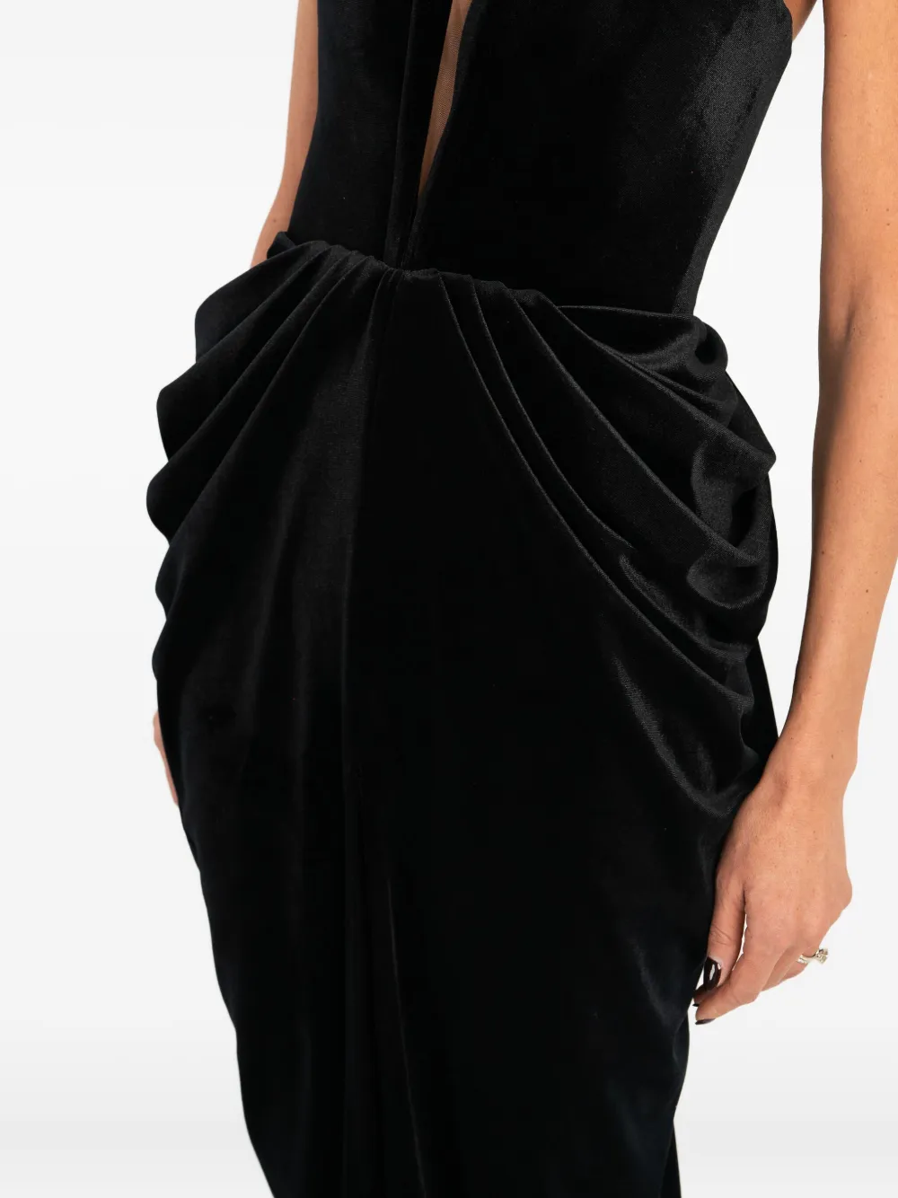 Ana Radu Strapless-design Maxi Dress In Black