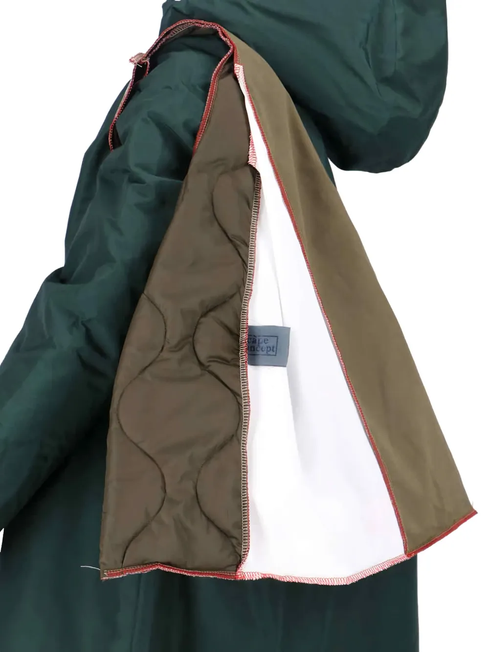 Cap Inuit Hooded Zip-up Coat In Green