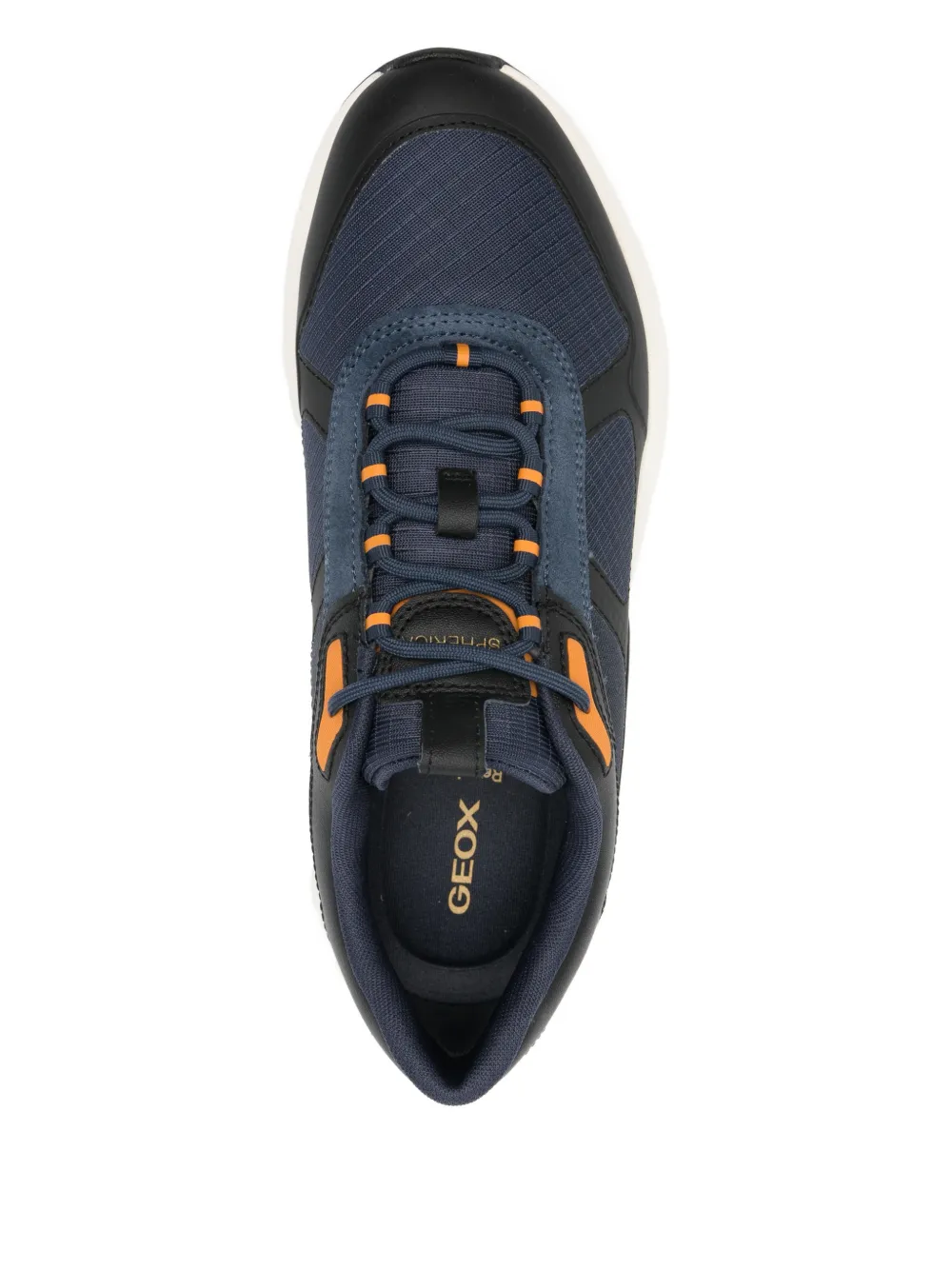 Geox Spherica Ecub-5 sneakers met vlakken Blauw