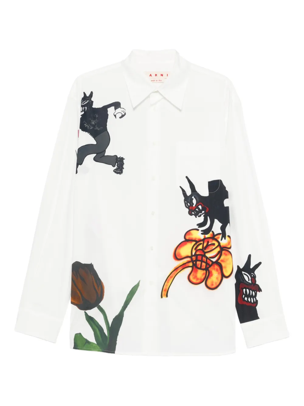 Marni graphic-print shirt | White | Image 1