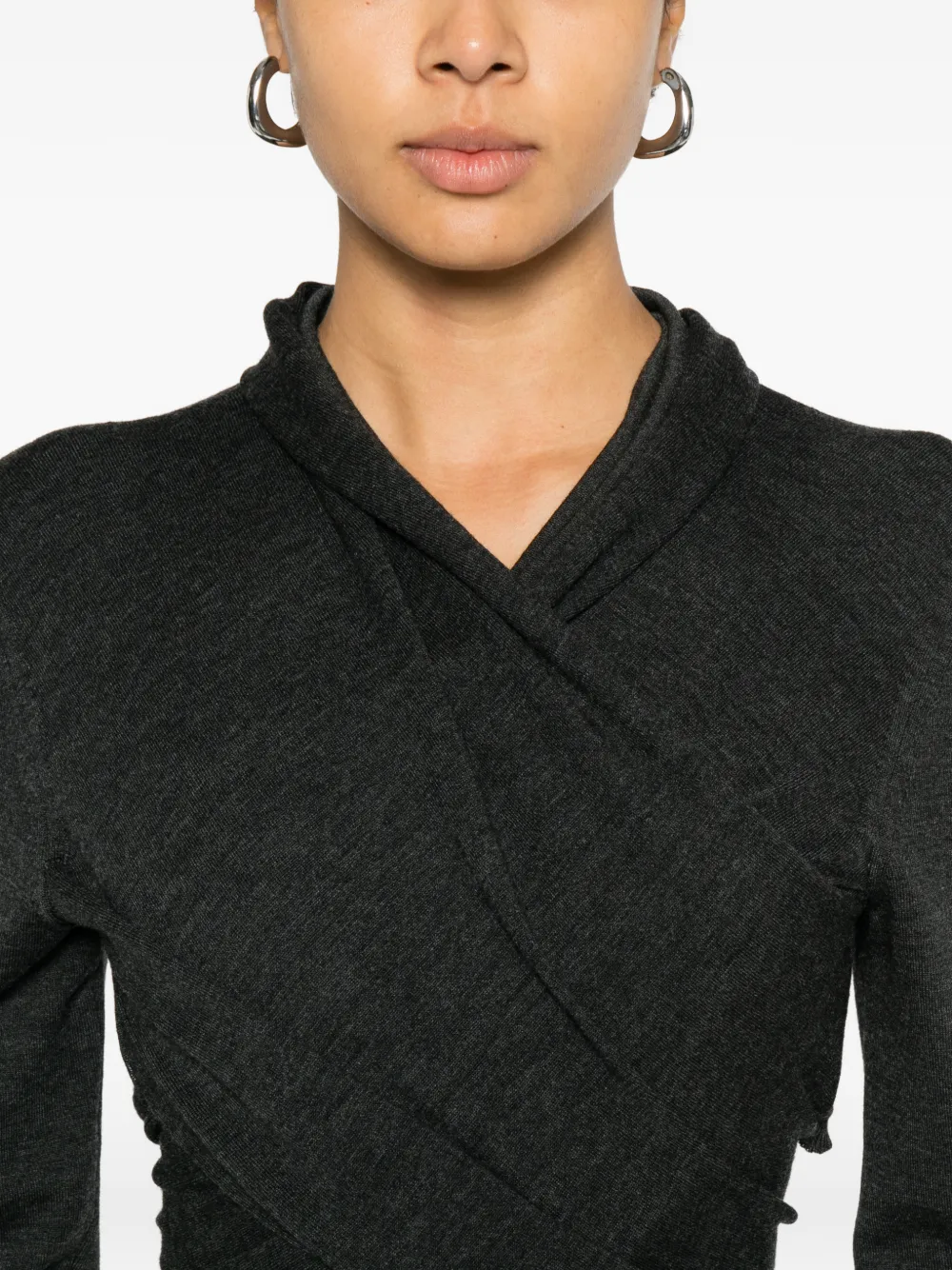 Alberta Ferretti Gedrapeerde top Grijs