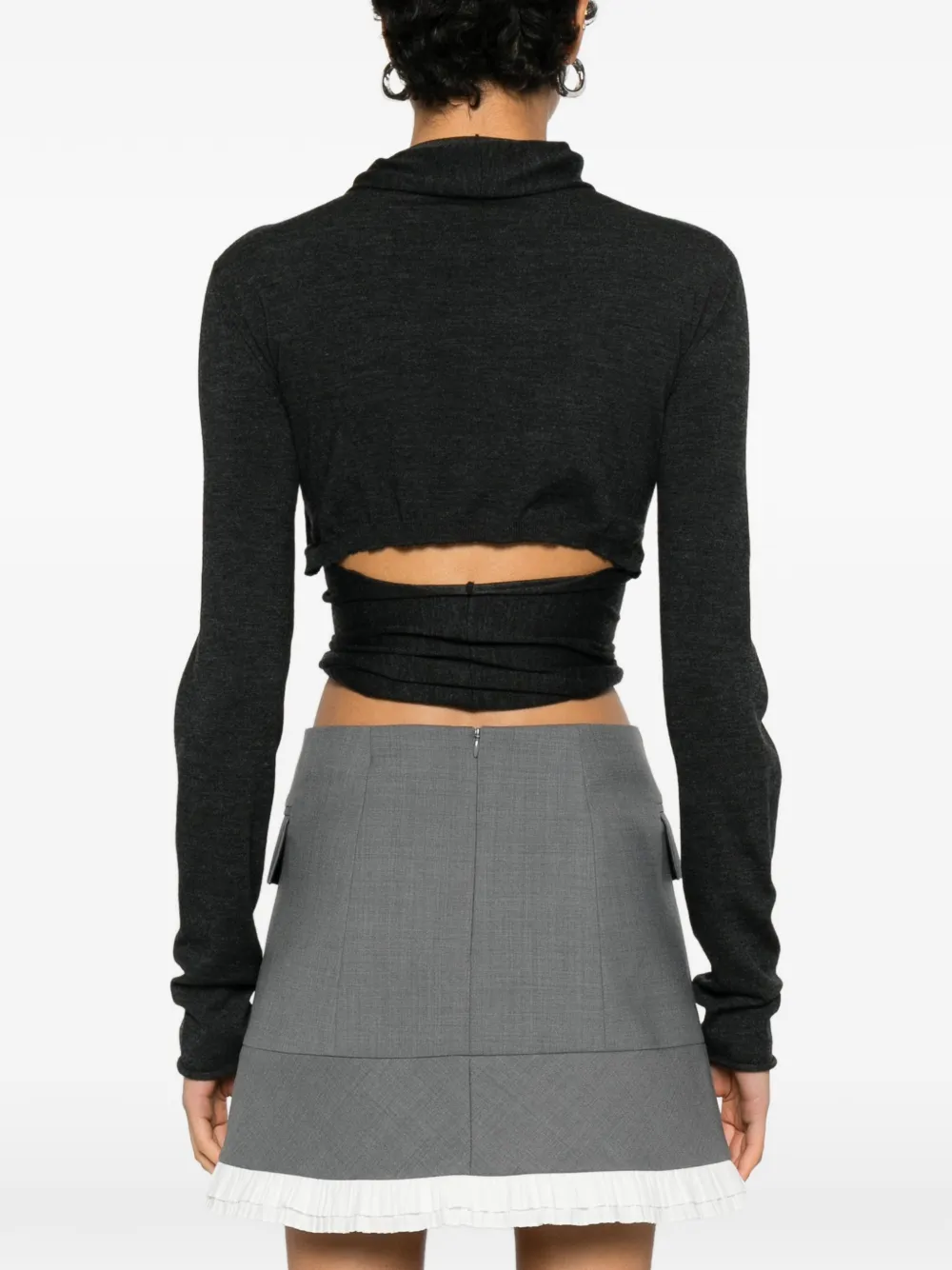 Alberta Ferretti Gedrapeerde top Grijs
