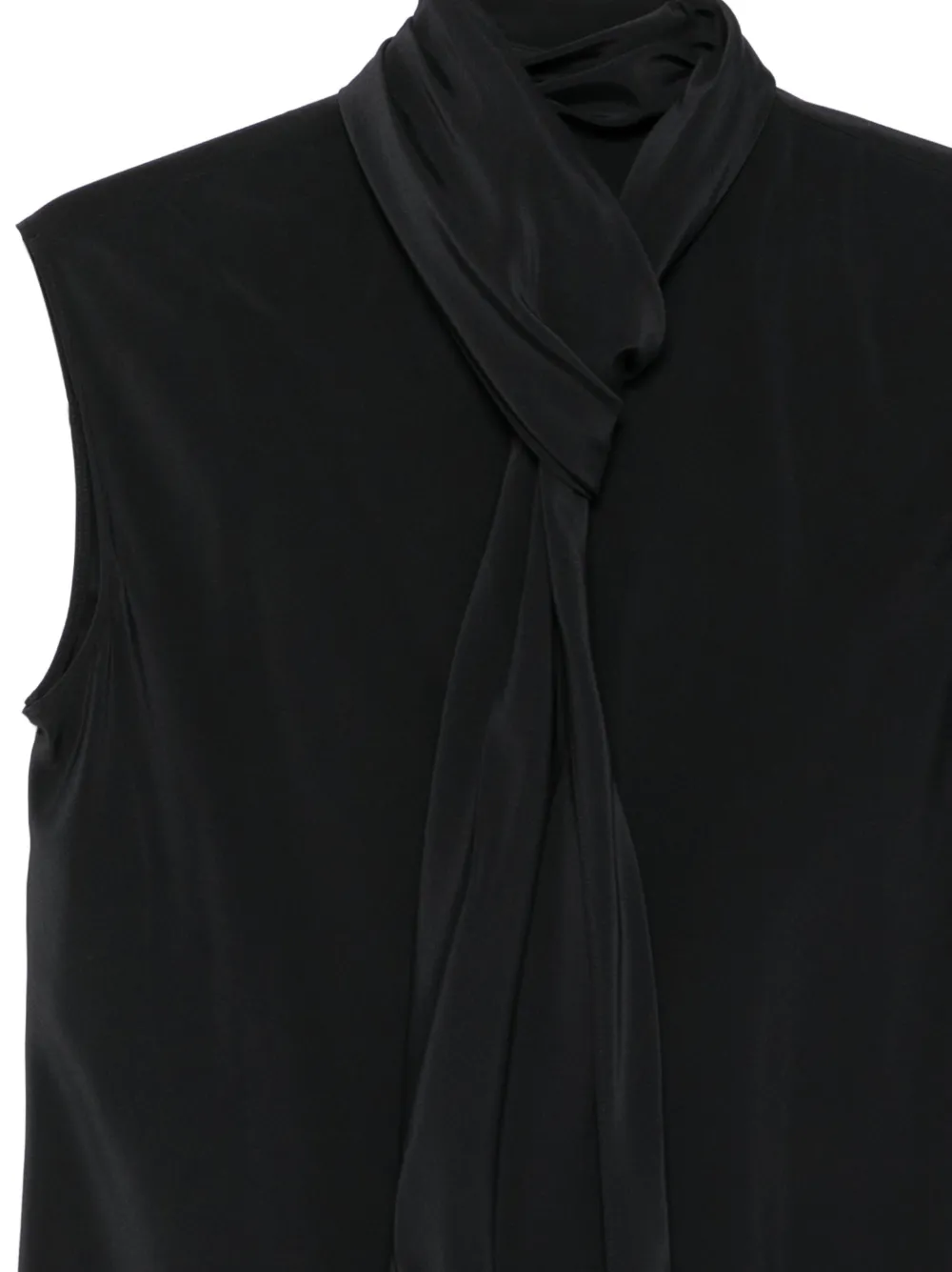 Alberta Ferretti Mouwloze top met strikdetail Blauw