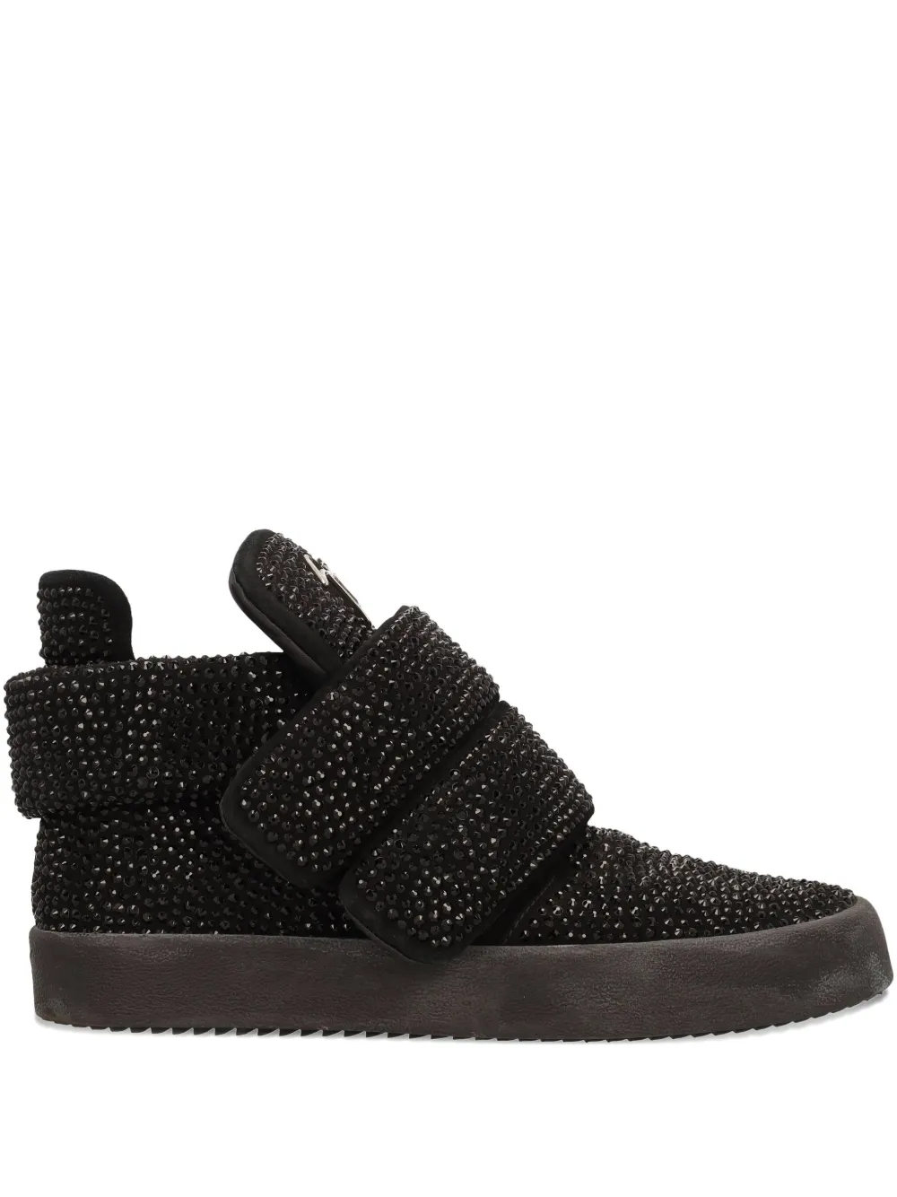 Giuseppe Zanotti rhinestone-embellished touch-strap sneakers | Black | Image 1