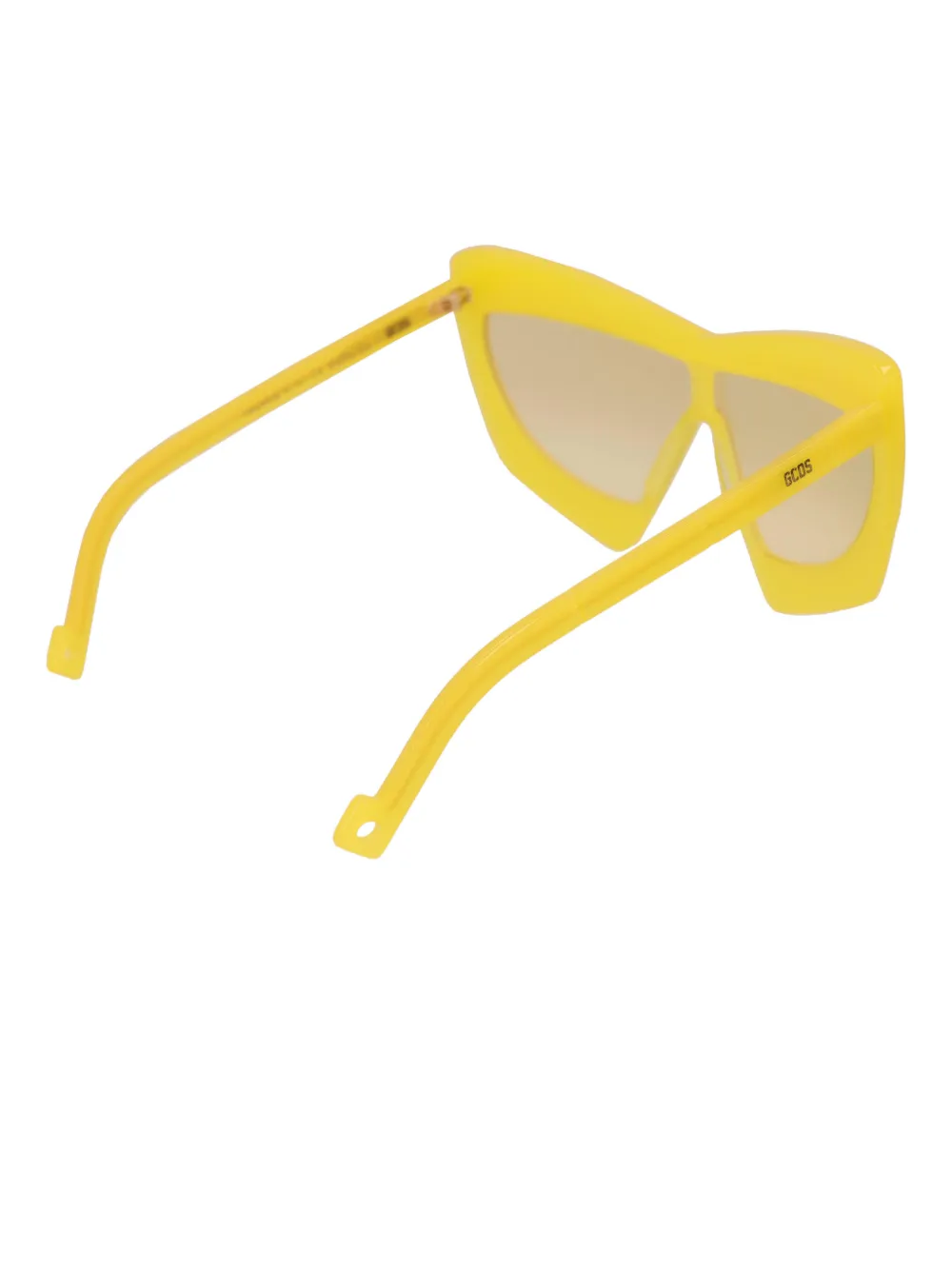Pre-owned Gcds X Pawaka Logo Geometric-frame Sunglasses In Yellow