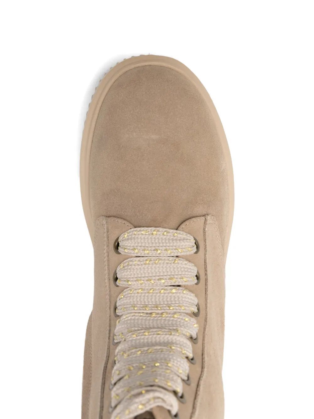 Janet & Janet Logo-detail Lace-up Boots In Neutral