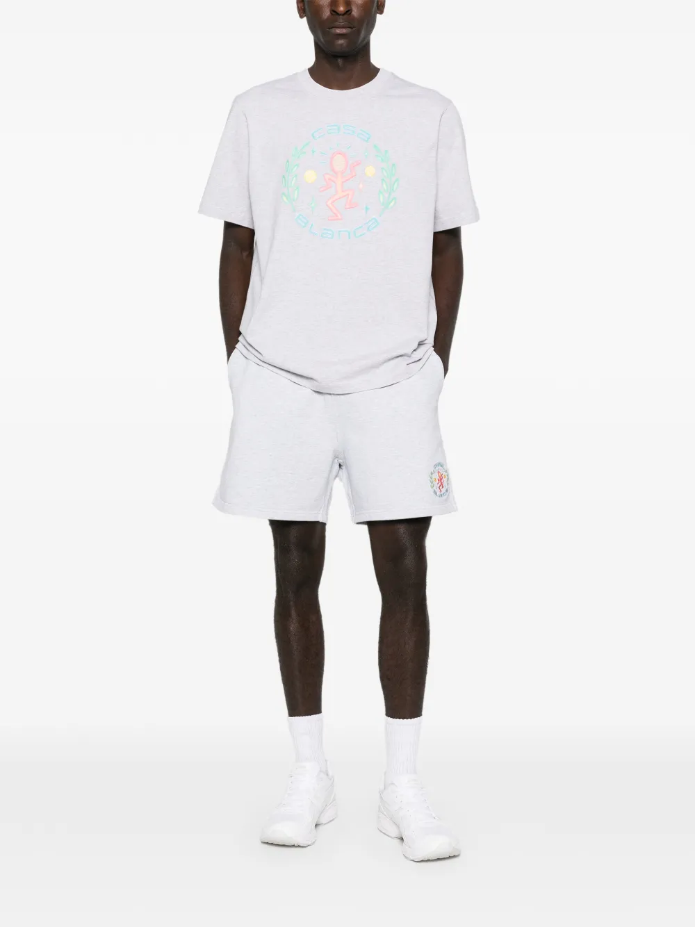 Casablanca graphic roundel T-shirt - Grijs