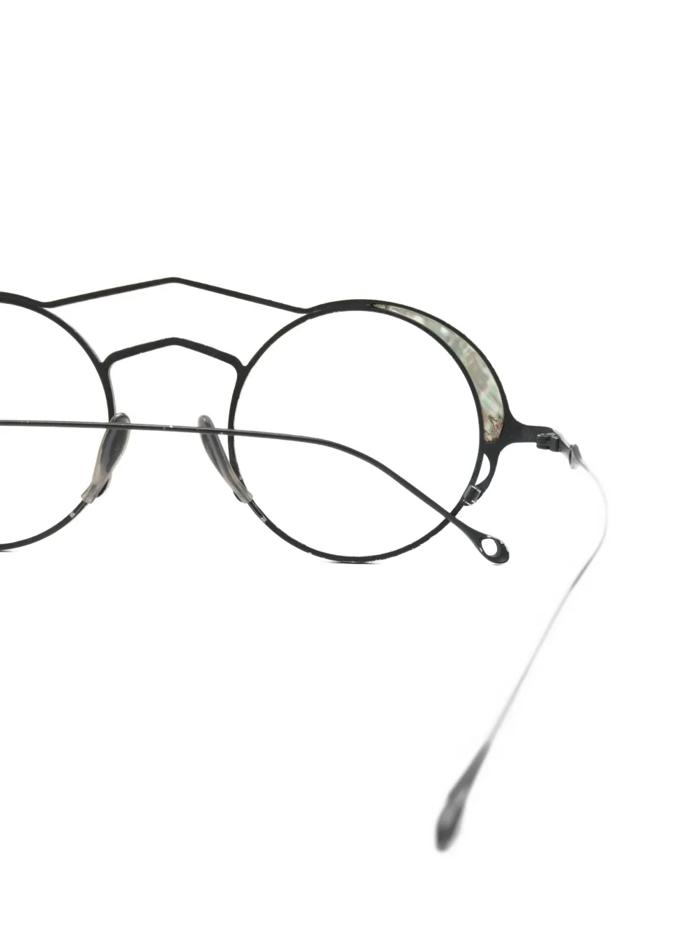 Rigards Round-frame Glasses - Black 