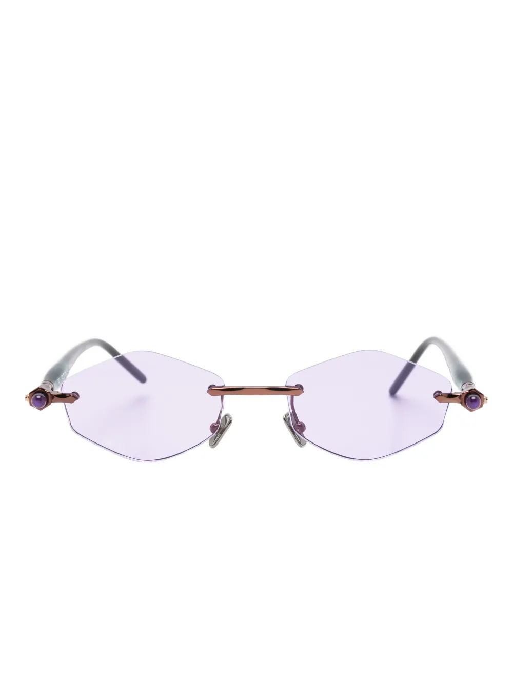 Kuboraum Sonnenbrille mit geometrischem Gestell - Schwarz