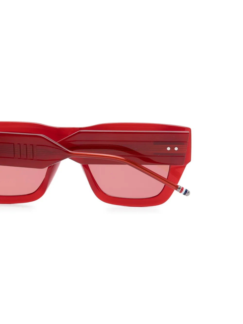 Thom Browne Square-frame Sunglasses In Red