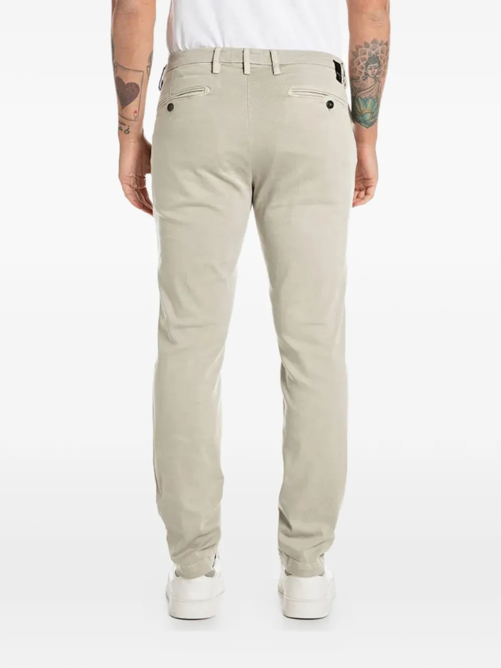 Replay Button Jeans - Beige