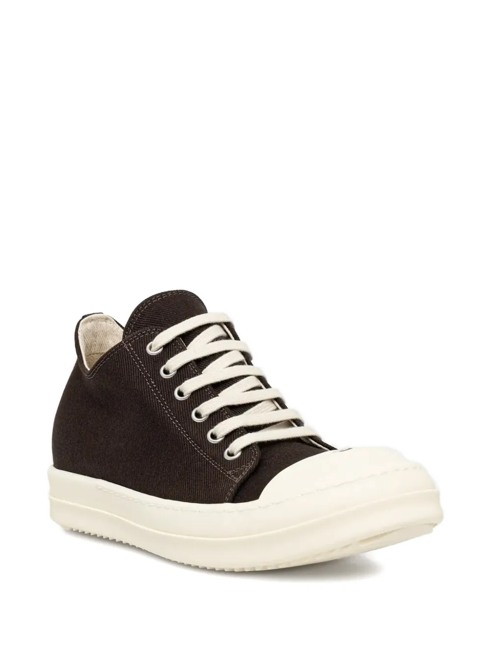 Rick Owens Drkshdw Low Sneaks Lace-up Sneakers In Brown