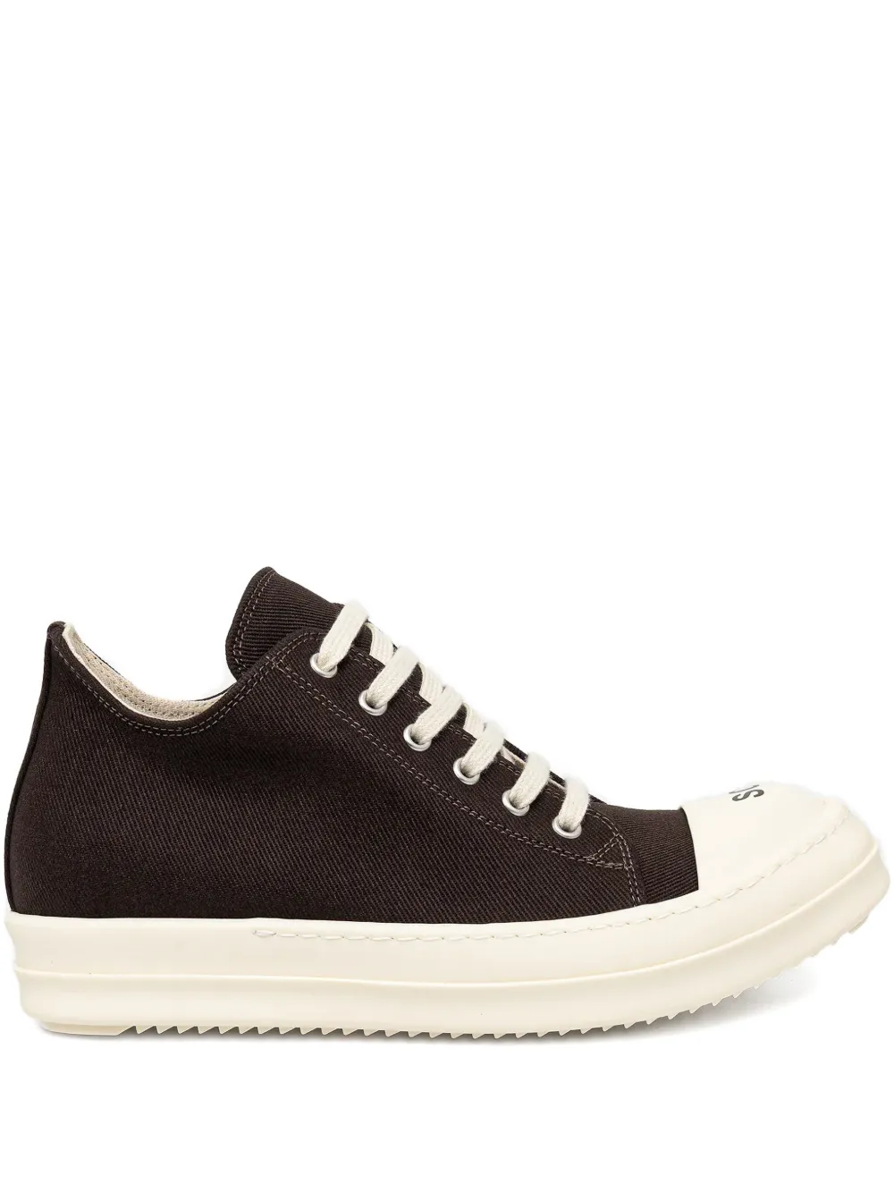 Rick Owens Drkshdw Low Sneaks Lace-up Sneakers In Brown