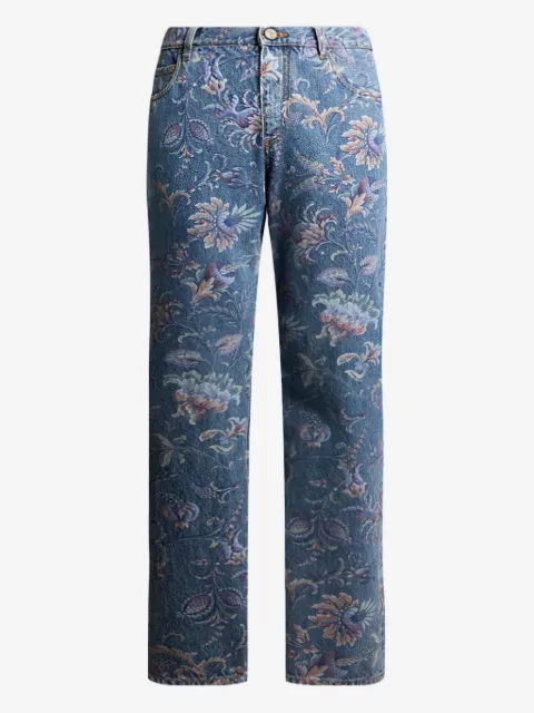 ETRO floral-motif jeans