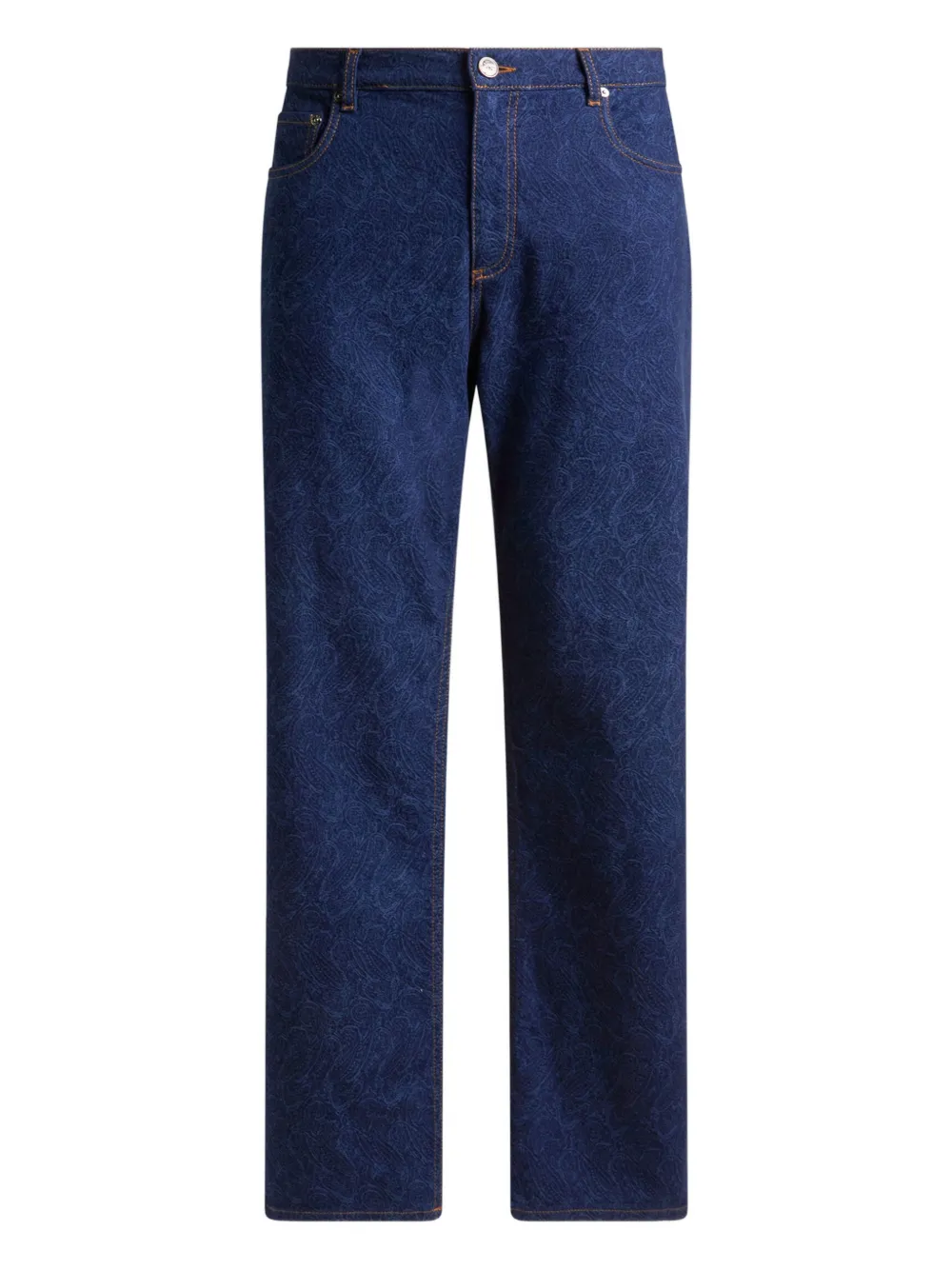 ETRO paisley-jacquard jeans - Blu