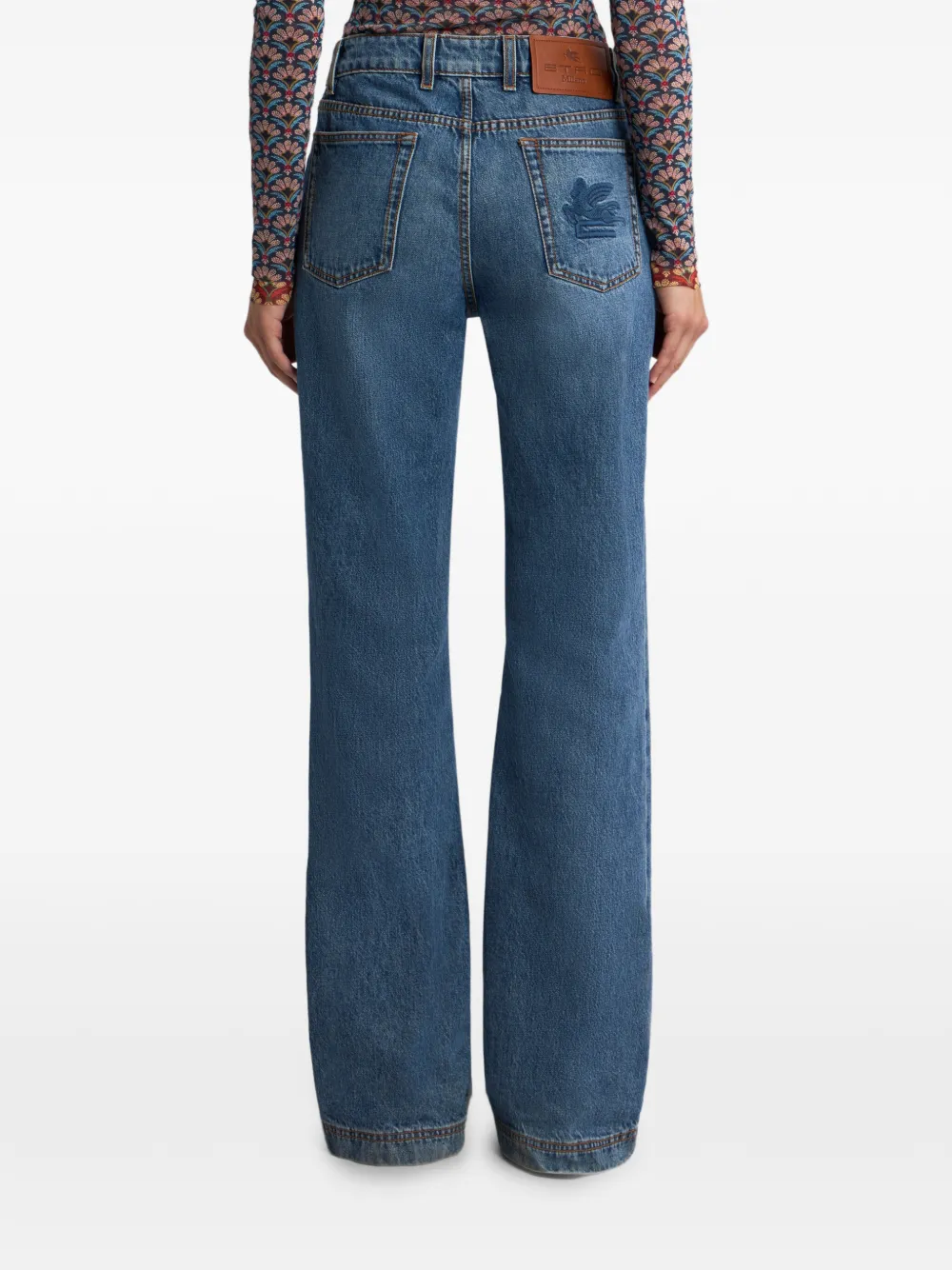 ETRO embroidered-Pegaso jeans Blauw
