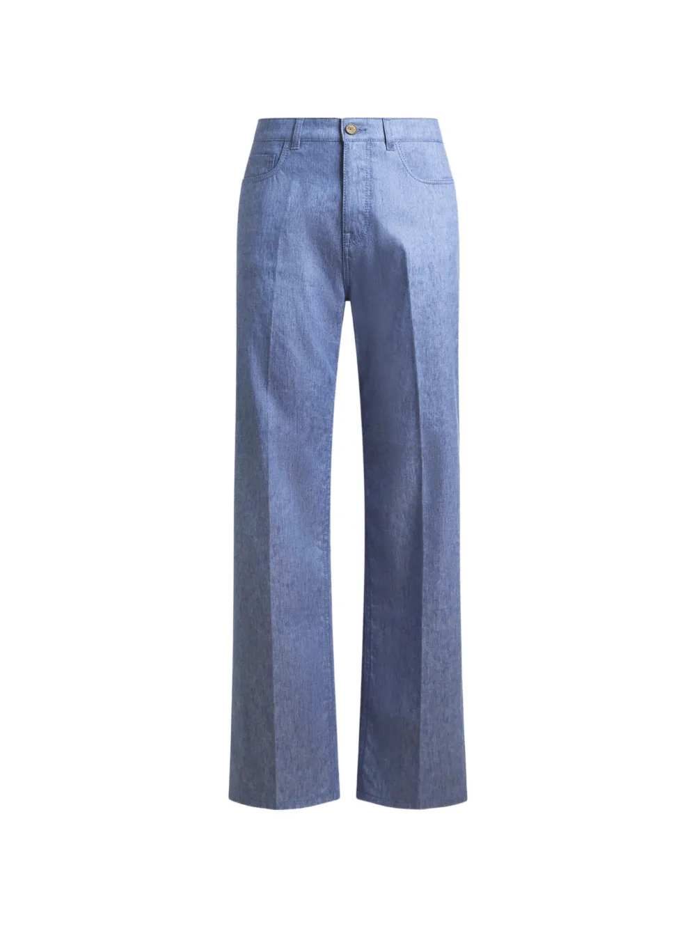 ETRO pressed-crease straight-leg jeans - Blu