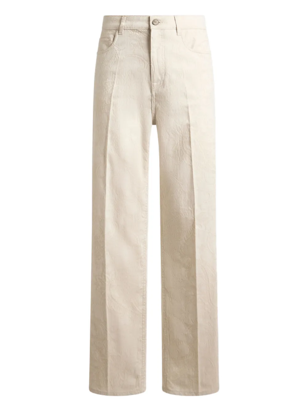 ETRO pressed-creases leafy jeans - Toni neutri