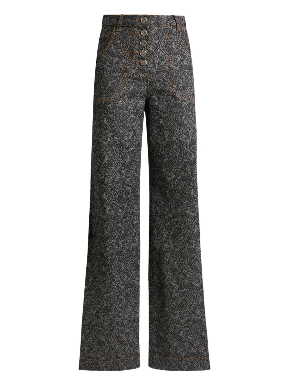 ETRO Jeans svasati con stampa paisley - Grigio