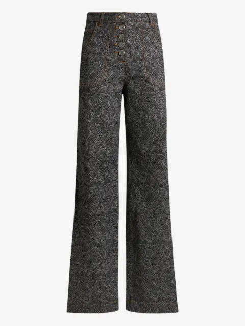 ETRO flared jacquard paisley jeans