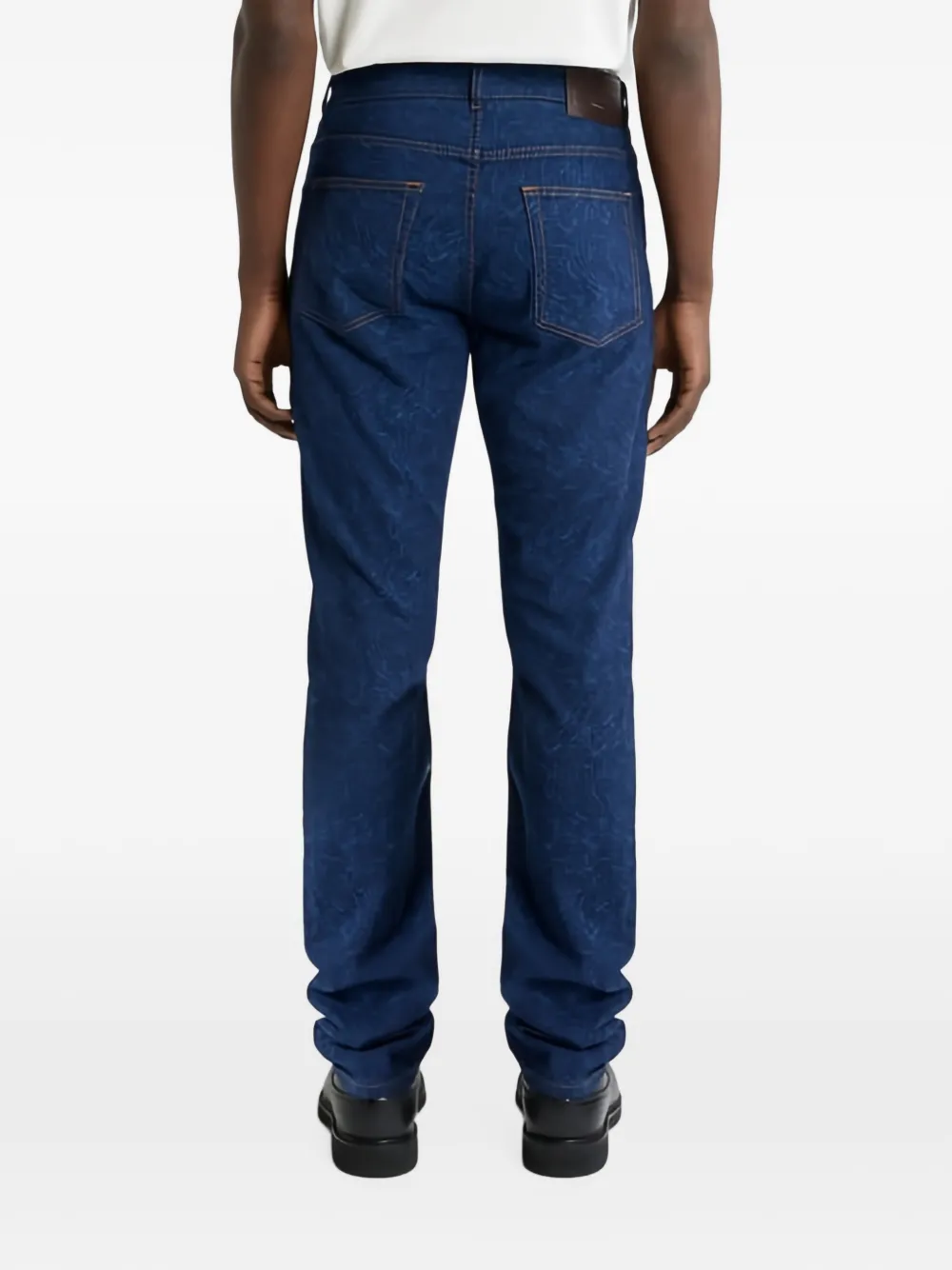 ETRO Jeans met bloemen jacquard en paisley Blauw