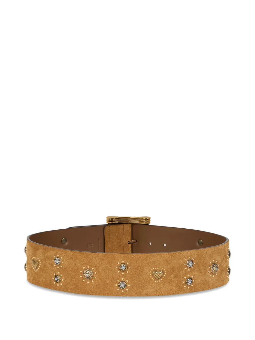 ETRO studded suede belt - Beige